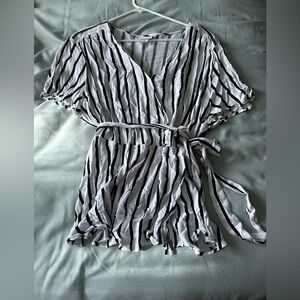 Ava & Viv Faux Wrap Shirt